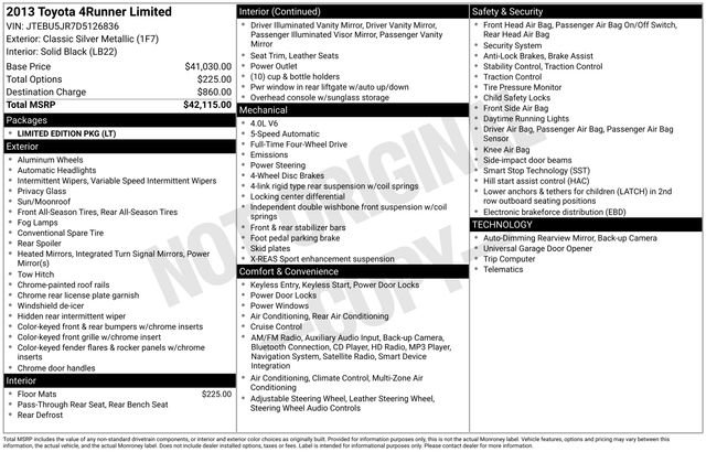 Used 2013 Toyota 4Runner Limited image 7