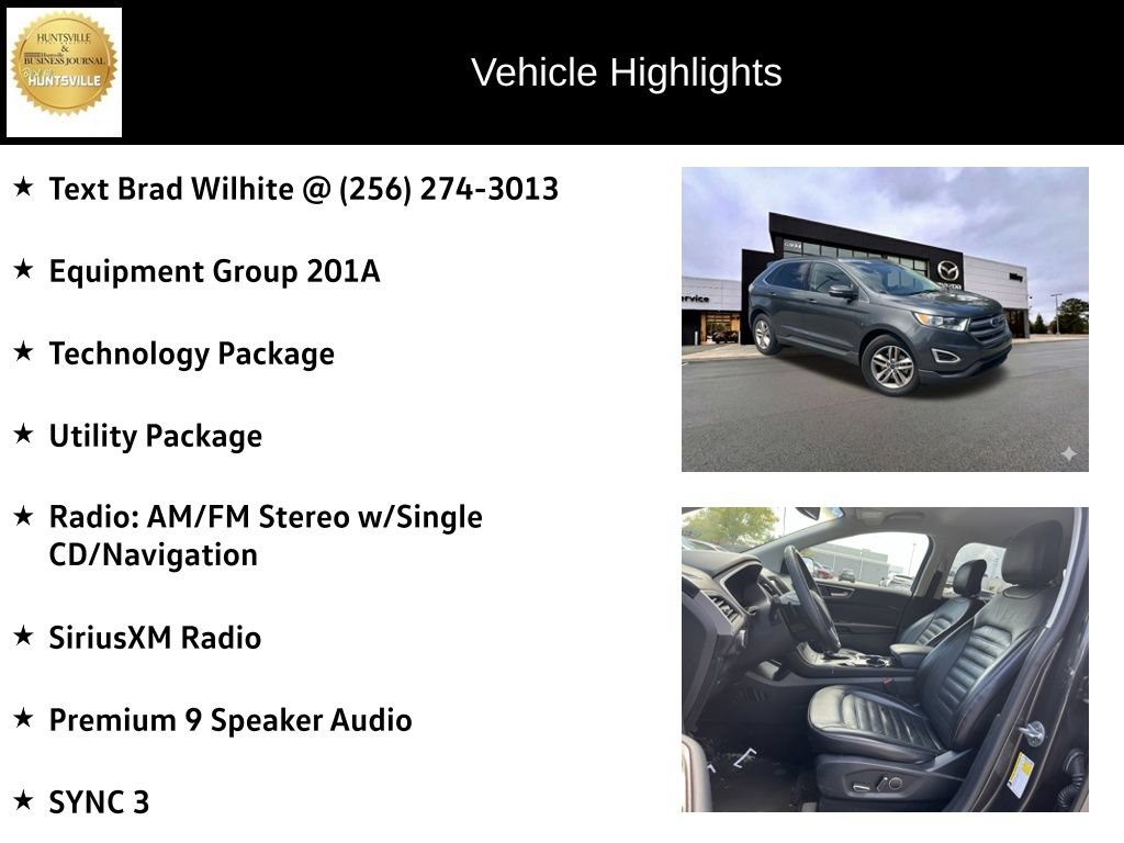 Used 2016 Ford Edge SEL w/ Equipment Group 201A FWD image 6