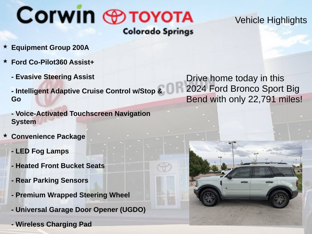 Used 2024 Ford Bronco Sport Big Bend w/ Convenience Package AWD/4WD image 7