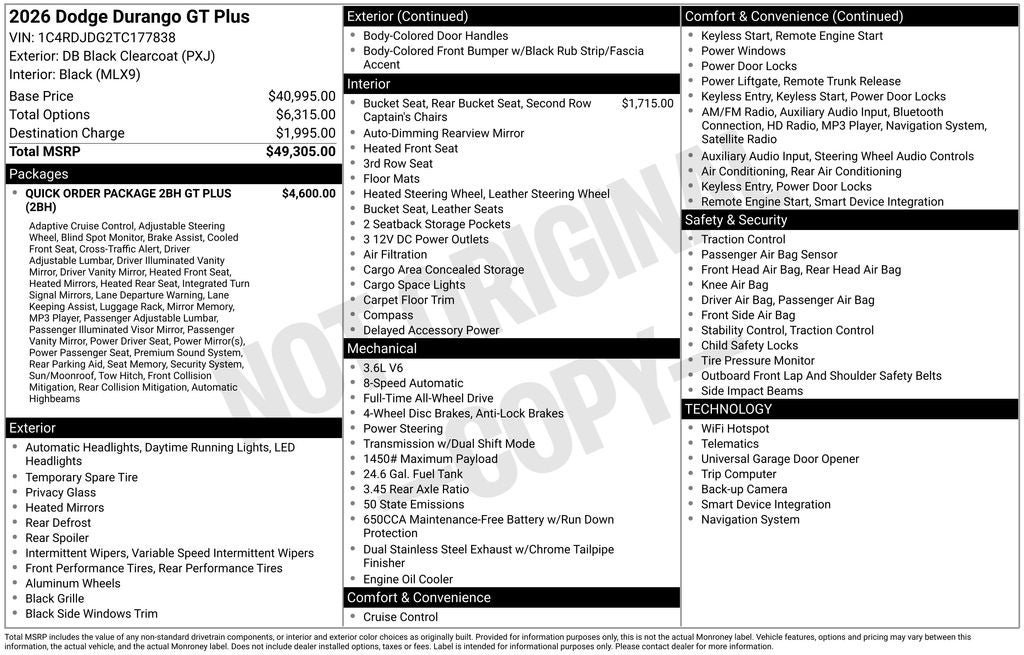 New 2026 Dodge Durango GT AWD/4WD image 29