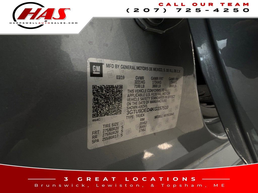 Used 2019 GMC Sierra 1500 SLT w/ SLT Premium Plus Package AWD/4WD image 16