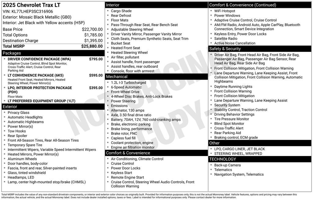 New 2025 Chevrolet Trax LT w/ Driver Confidence Package image 2