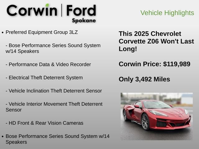 Used 2025 Chevrolet Corvette Z06 RWD image 18