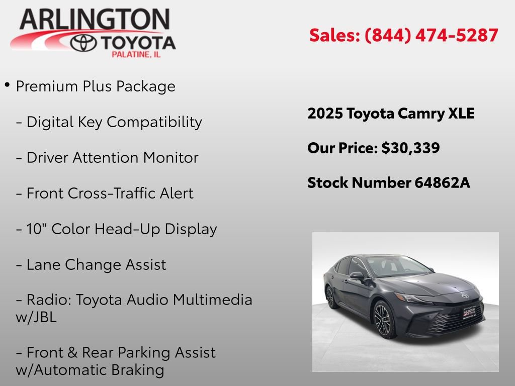 Used 2025 Toyota Camry XLE w/ Premium Plus Package image 4