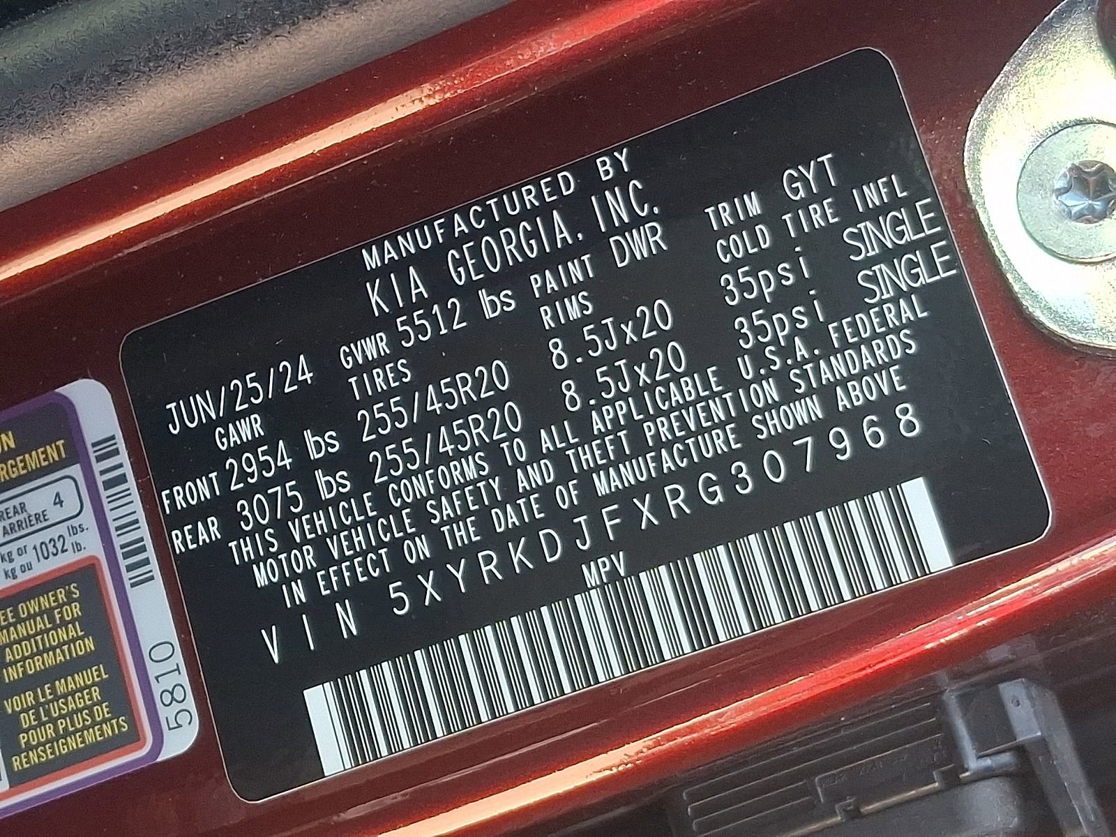 Used 2024 Kia Sorento SX image 10