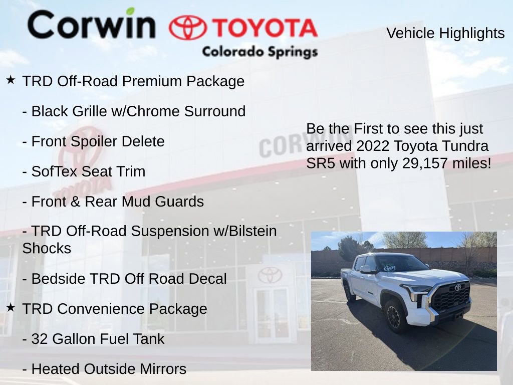 Used 2022 Toyota Tundra SR5 w/ TRD Off-Road Package image 4