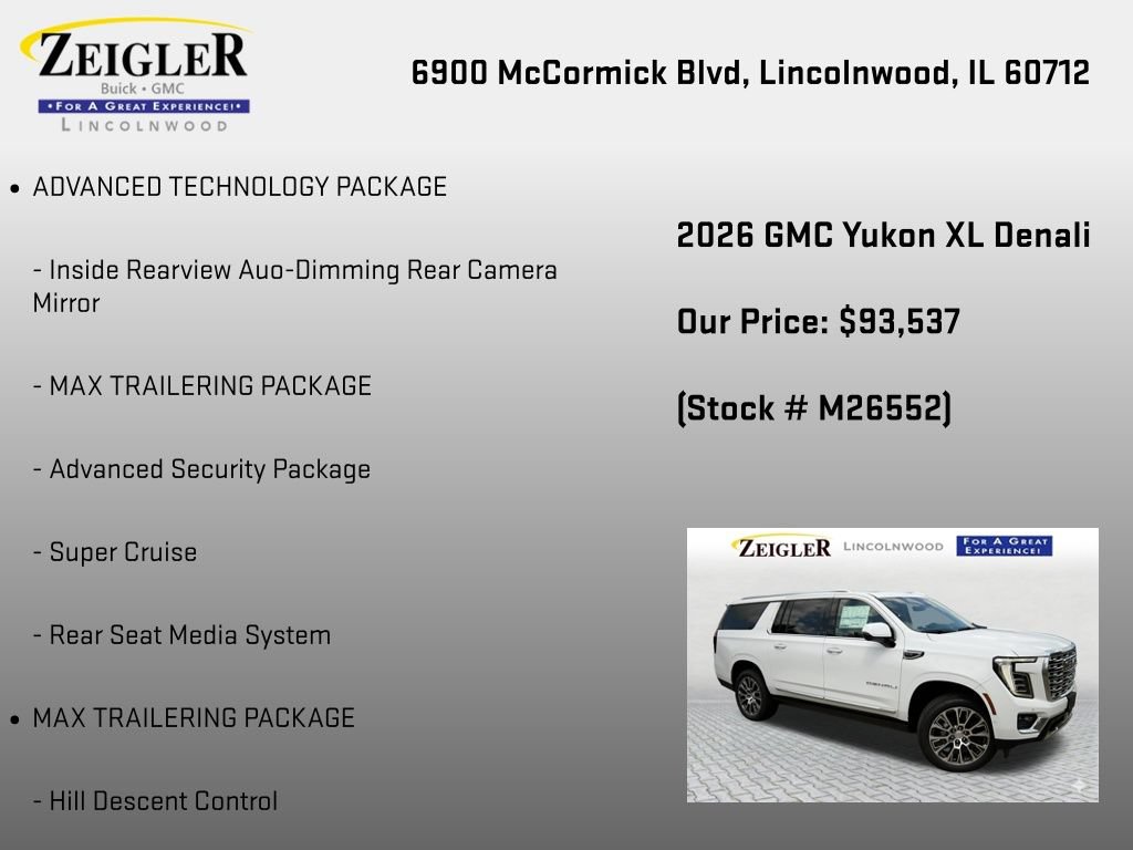 New 2026 GMC Yukon XL Denali w/ Denali Reserve Package AWD/4WD image 6