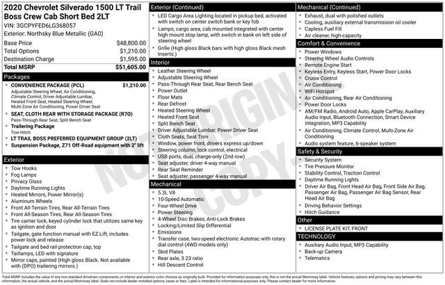 Used 2020 Chevrolet Silverado 1500 LT Trail Boss w/ Convenience Package image 4