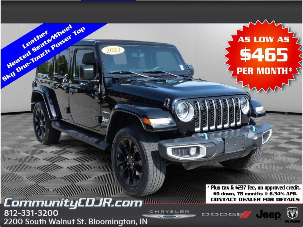 Used 2023 Jeep Wrangler Unlimited Sahara w/ Cold Weather Group AWD/4WD image 1