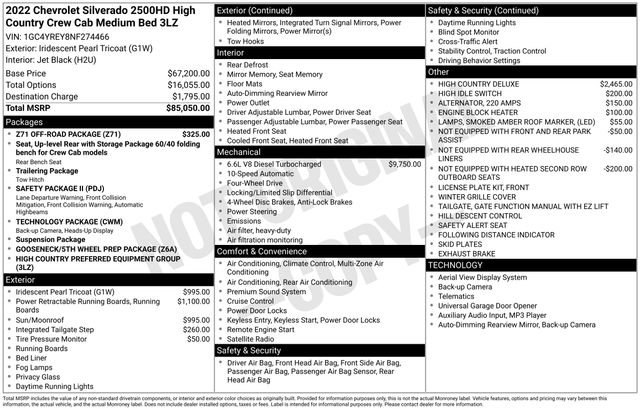 Used 2022 Chevrolet Silverado 2500 High Country w/ Z71 Off-Road Package image 36