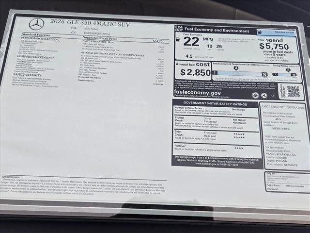New 2026 Mercedes-Benz GLE 350 4MATIC image 16