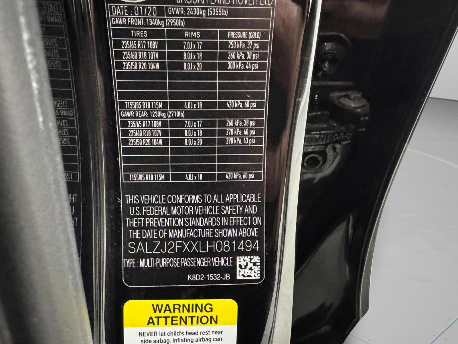 Used 2020 Land Rover Range Rover Evoque S image 34