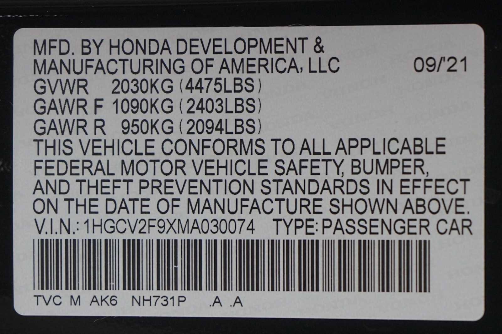 Used 2021 Honda Accord Touring image 34