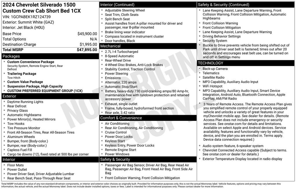 Used 2024 Chevrolet Silverado 1500 Custom RWD image 6