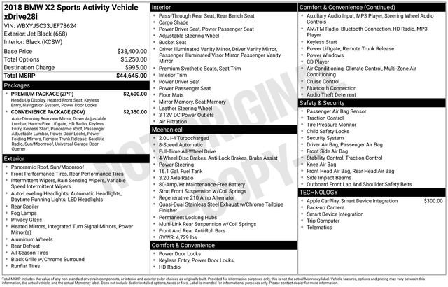 Used 2018 BMW X2 xDrive28i w/ Premium Package image 46