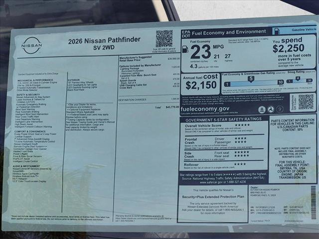 New 2026 Nissan Pathfinder SV FWD image 17