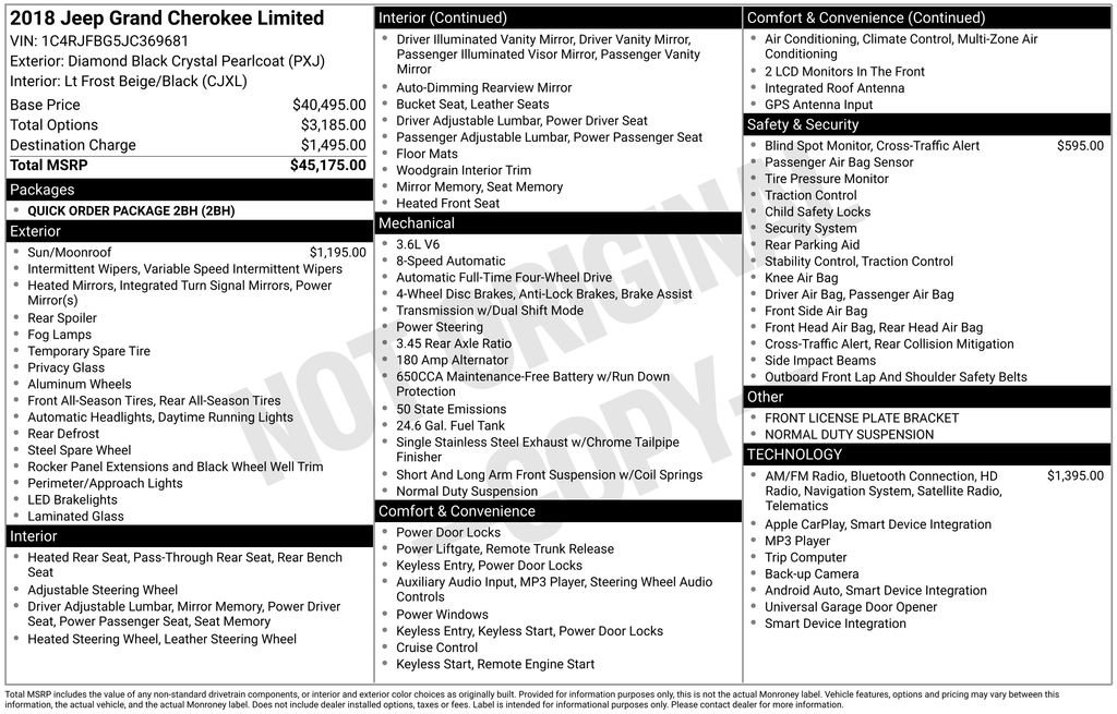 Used 2018 Jeep Grand Cherokee Limited image 44