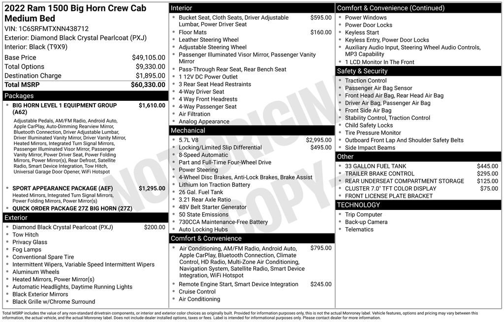 Certified 2022 RAM 1500 Big Horn image 34