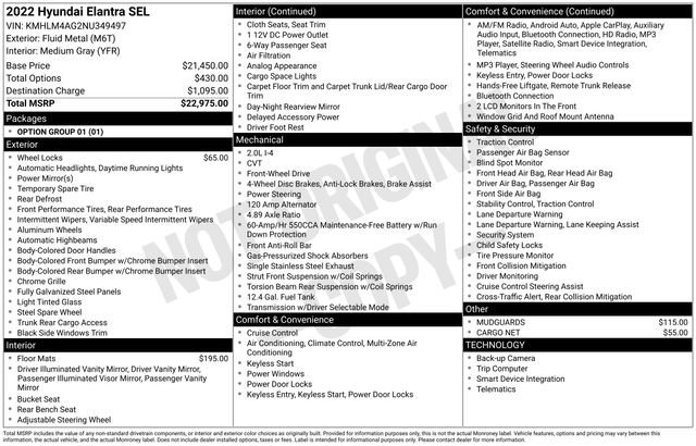 Used 2022 Hyundai Elantra SEL image 33
