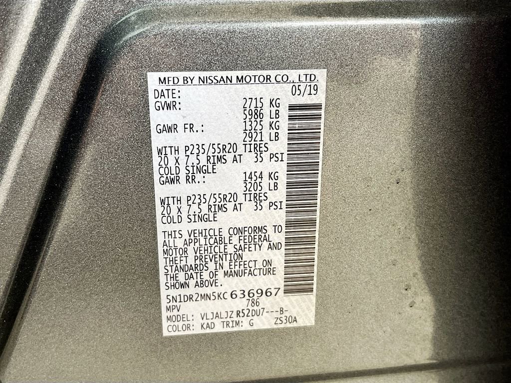 Used 2019 Nissan Pathfinder Platinum w/ Cargo Package image 35