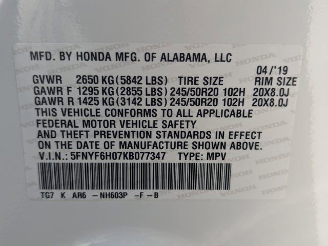 Used 2019 Honda Pilot Elite image 30