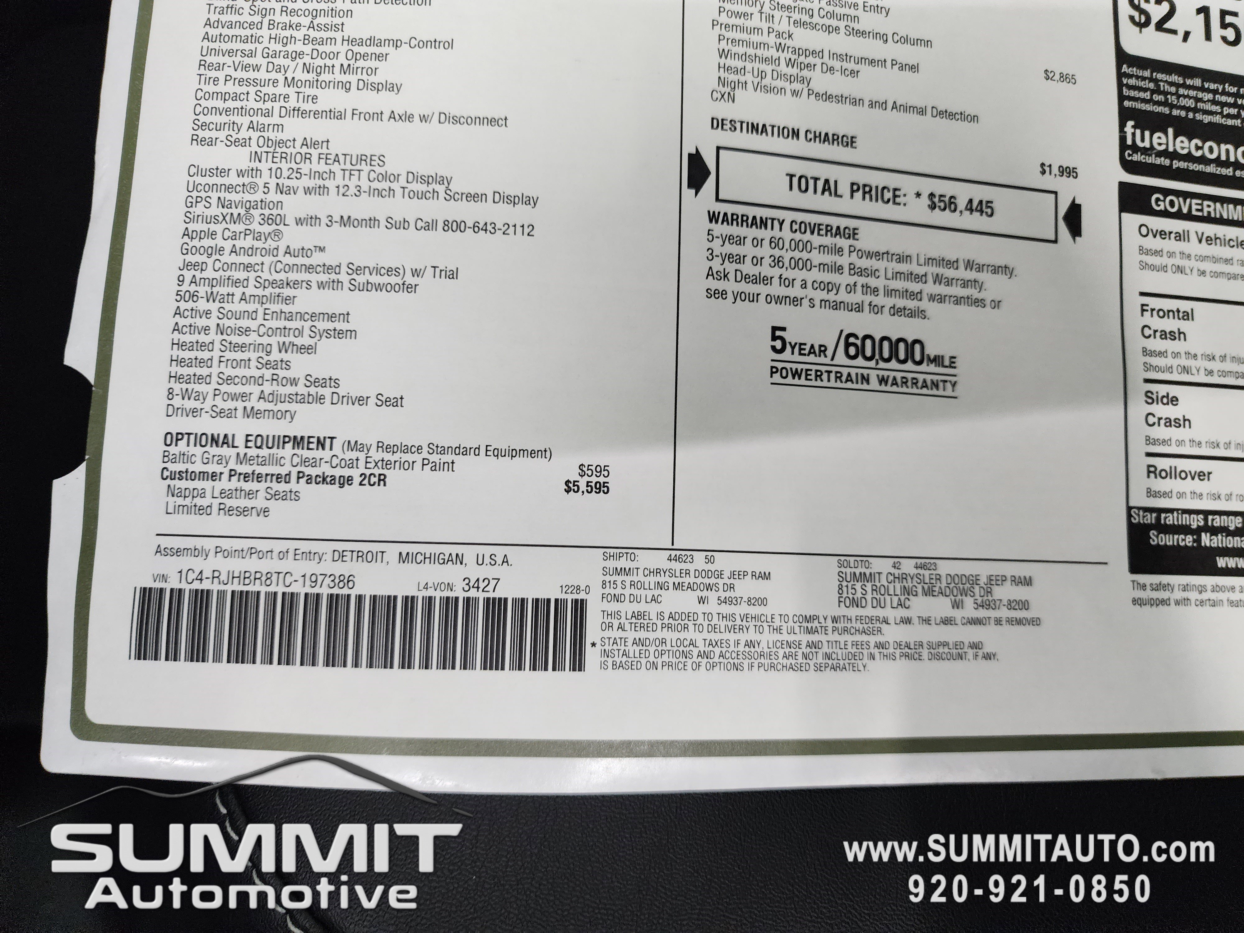 New 2026 Jeep Grand Cherokee Limited Reserve image 43