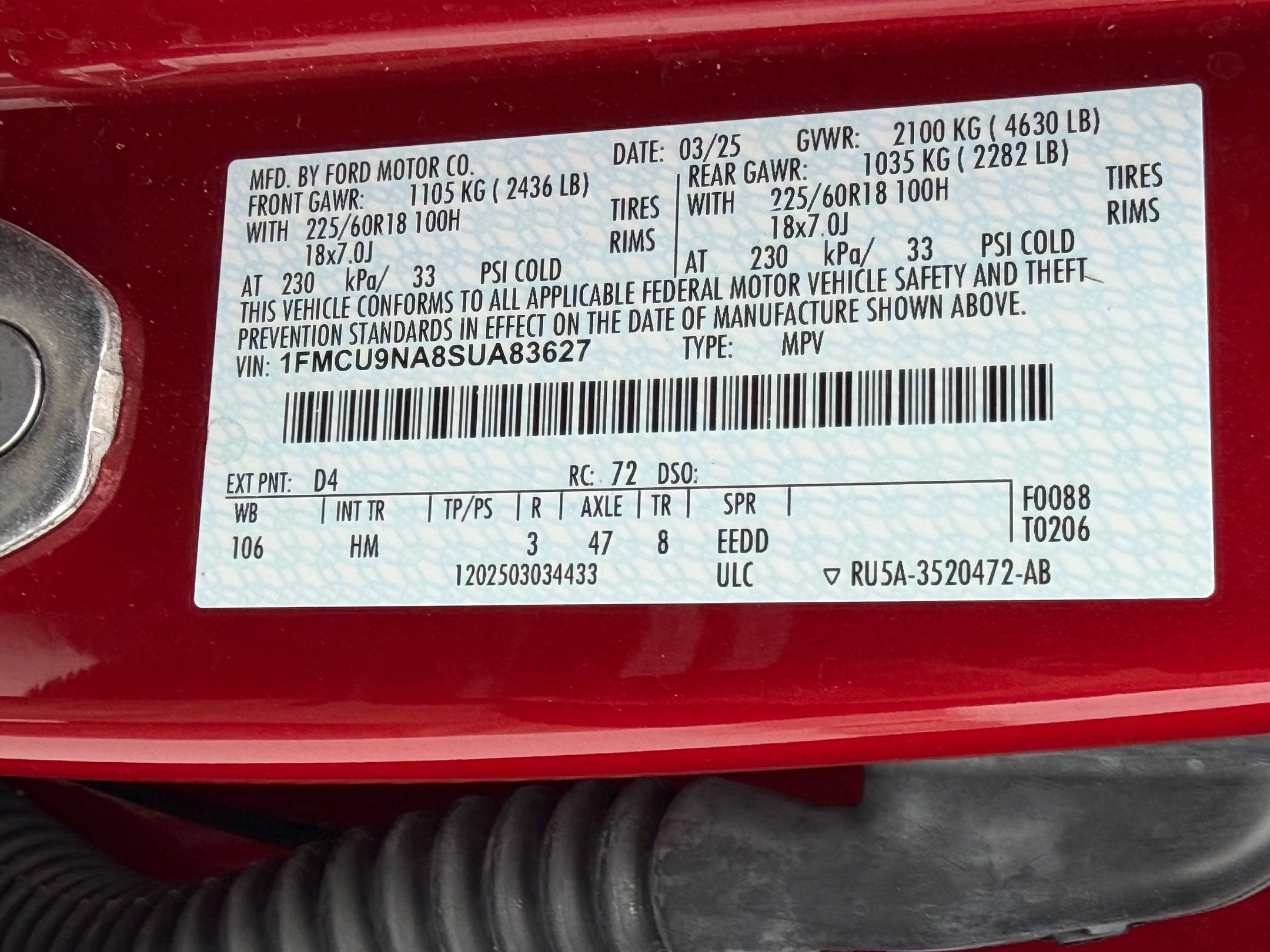 Used 2025 Ford Escape ST-Line Select AWD/4WD image 25