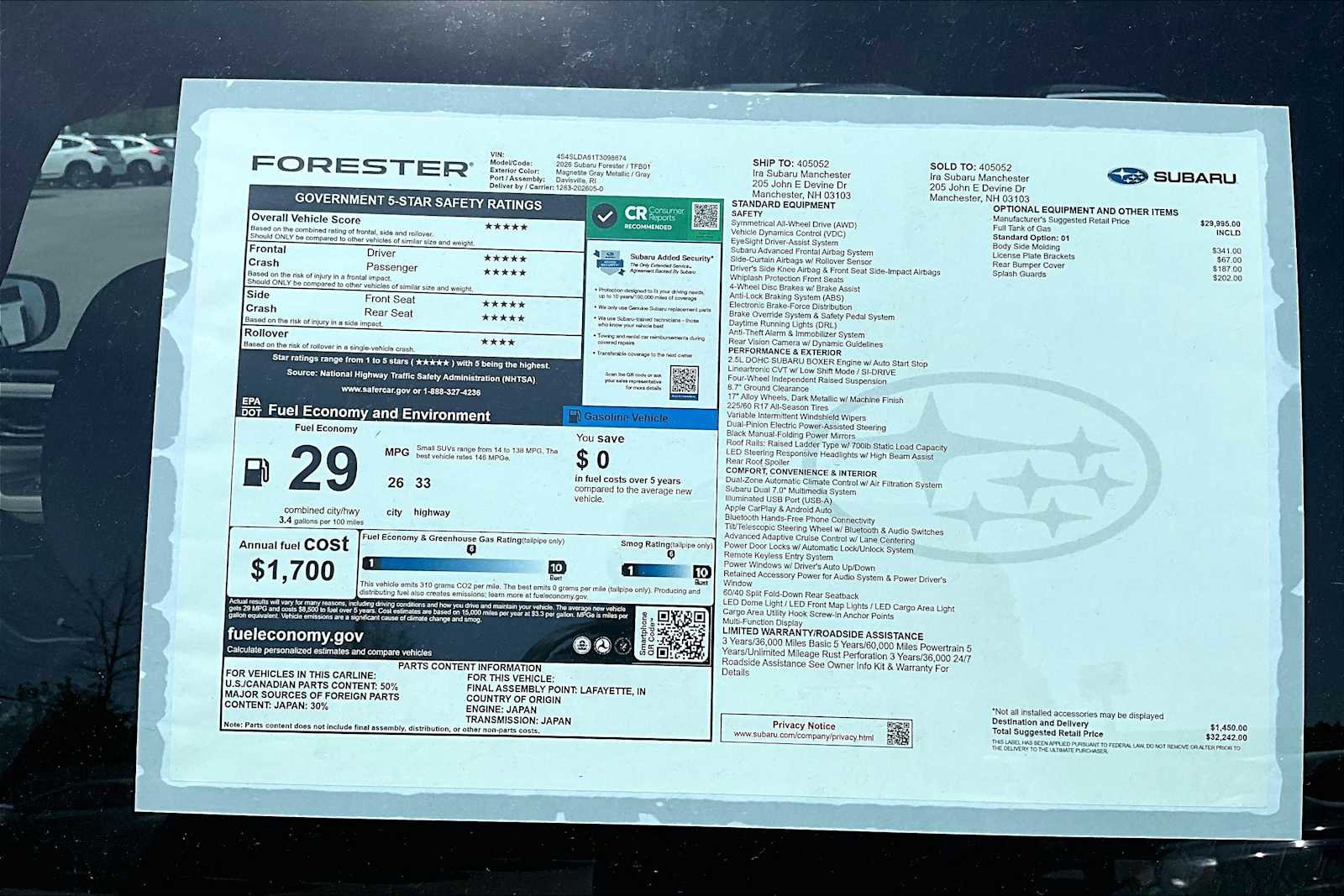 New 2026 Subaru Forester AWD/4WD image 19