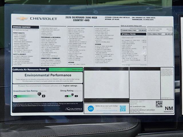 New 2026 Chevrolet Silverado 3500 High Country w/ Technology Package image 16
