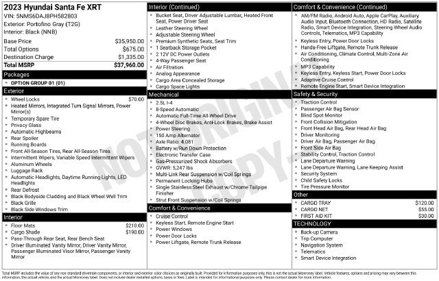 Used 2023 Hyundai Santa Fe XRT AWD/4WD image 1