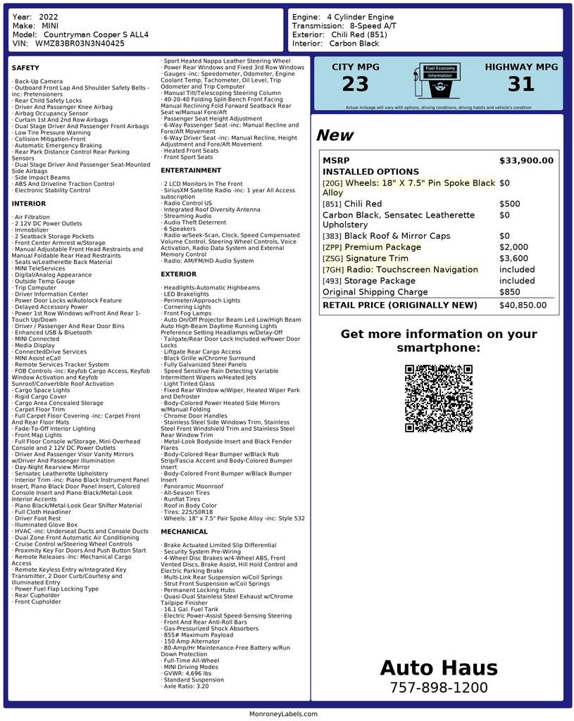 Used 2022 MINI Cooper Countryman S w/ Premium Package image 3