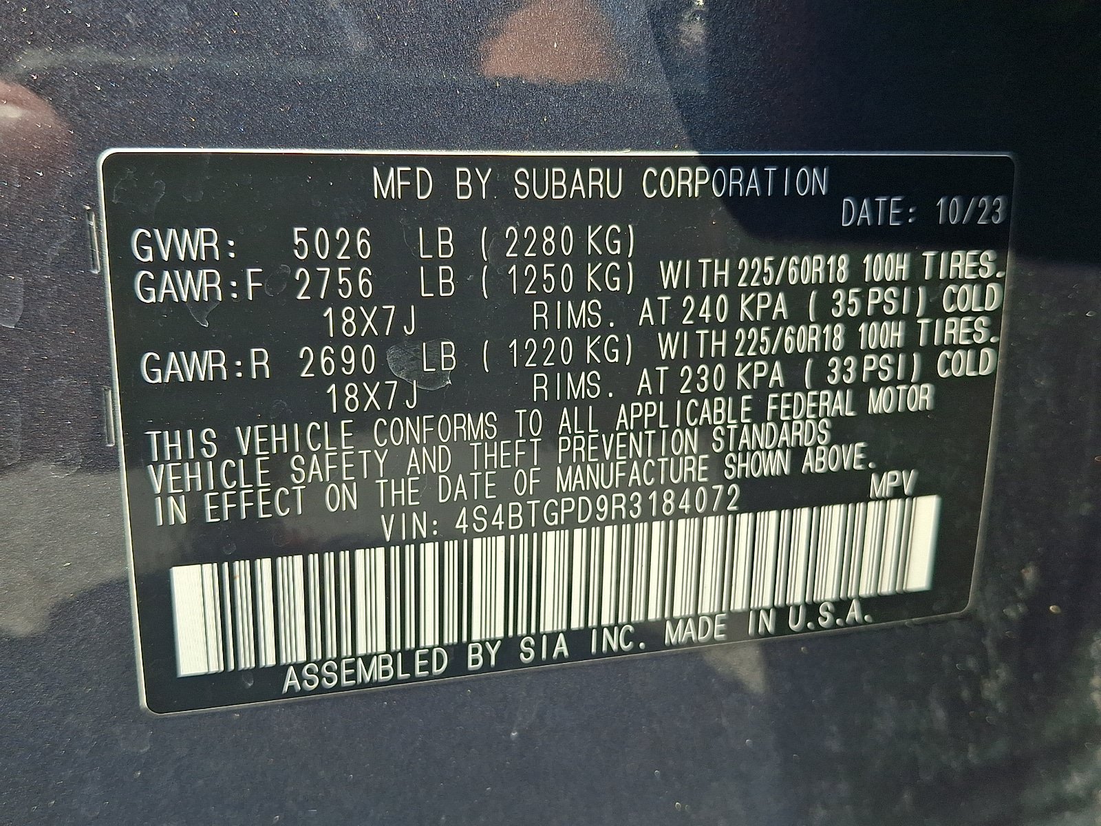 Certified 2024 Subaru Outback Touring XT AWD/4WD image 25