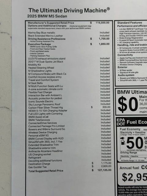 Used 2025 BMW M5 w/ Executive Package image 60