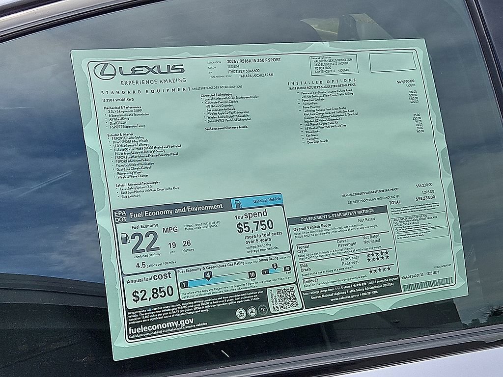 New 2026 Lexus IS 350 F Sport AWD/4WD image 19