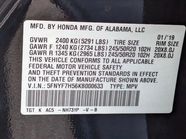 Certified 2019 Honda Passport EX-L image 25