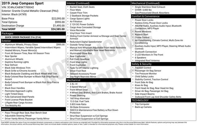 Used 2019 Jeep Compass Sport image 4