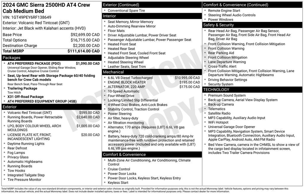 Used 2024 GMC Sierra 2500 AT4 w/ AT4 Preferred Package AWD/4WD image 89