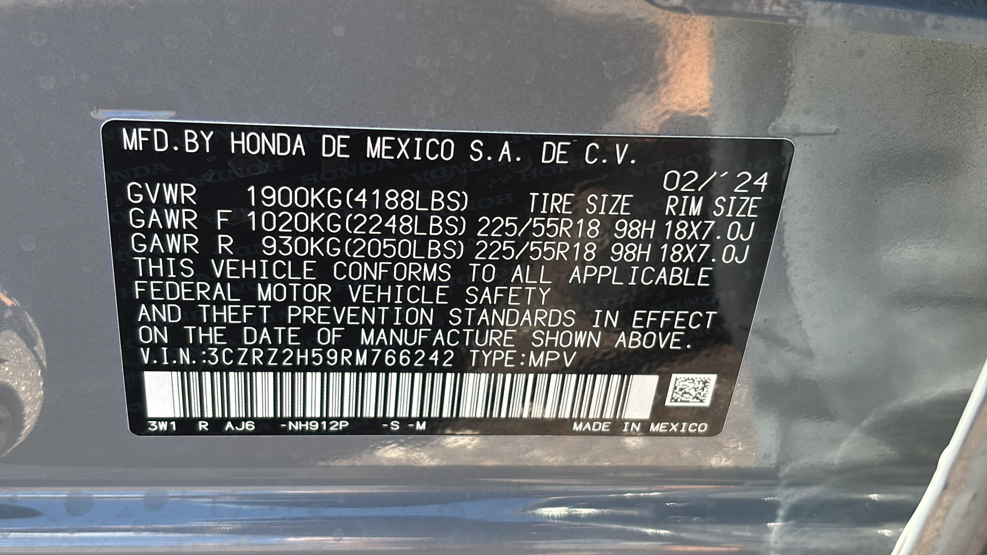 Certified 2024 Honda HR-V Sport image 37