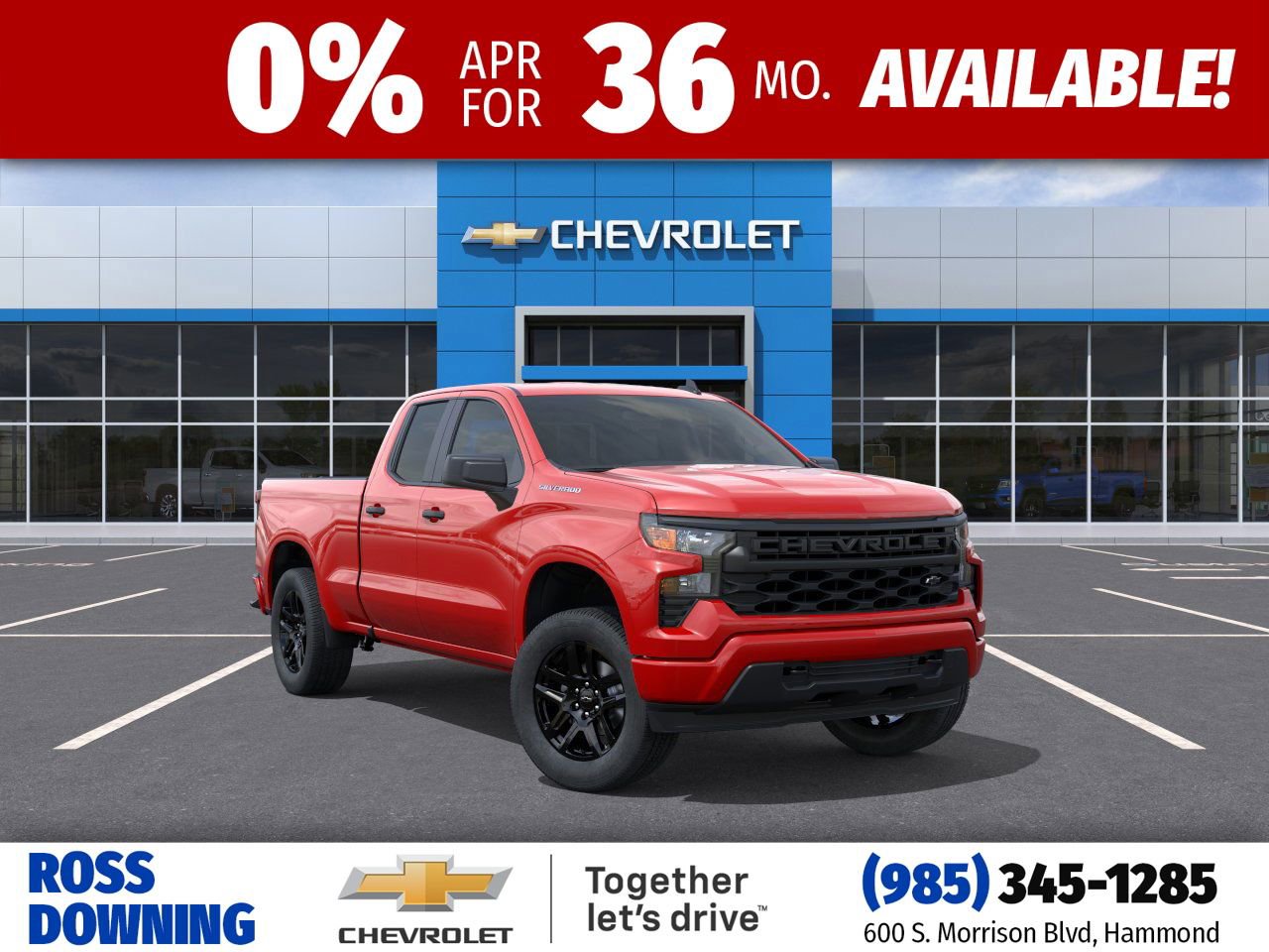 New 2026 Chevrolet Silverado 1500 Custom w/ LPO, Dark Essentials Package