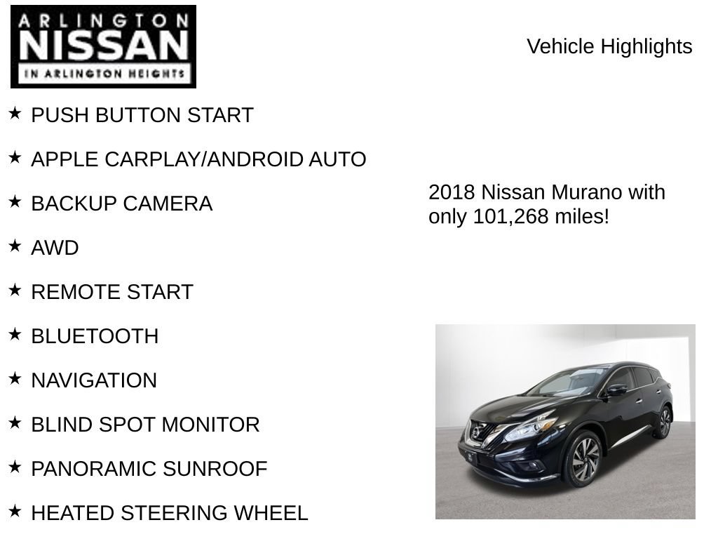 Used 2018 Nissan Murano Platinum AWD/4WD image 7
