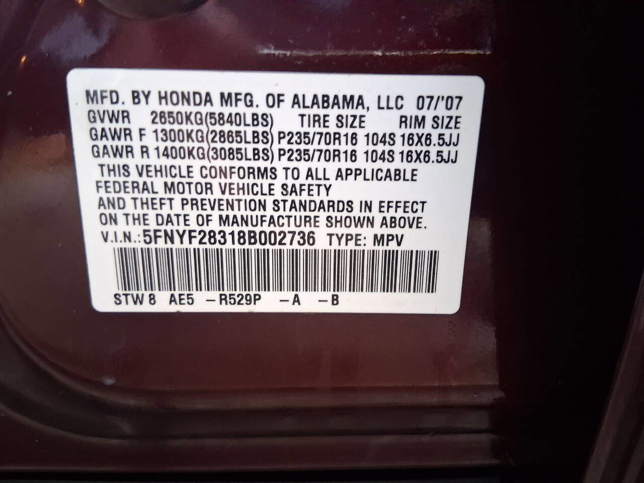 Used 2008 Honda Pilot SE image 23