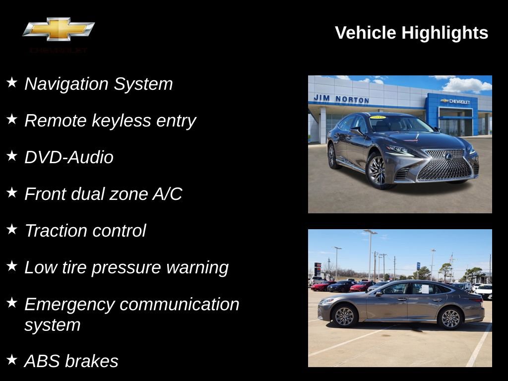 Used 2018 Lexus LS 500 w/ Interior Upgrade Package image 8