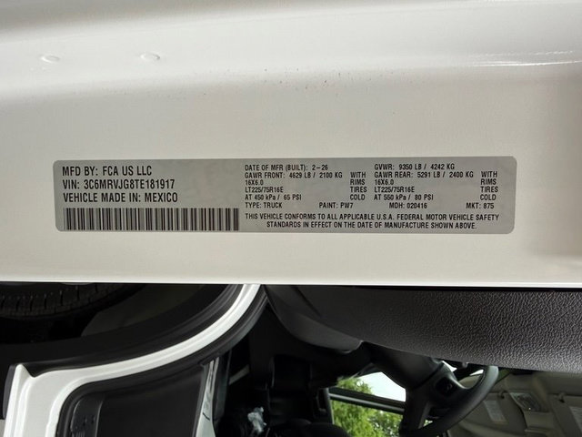 New 2026 RAM ProMaster 3500 w/ Safety Group FWD image 30