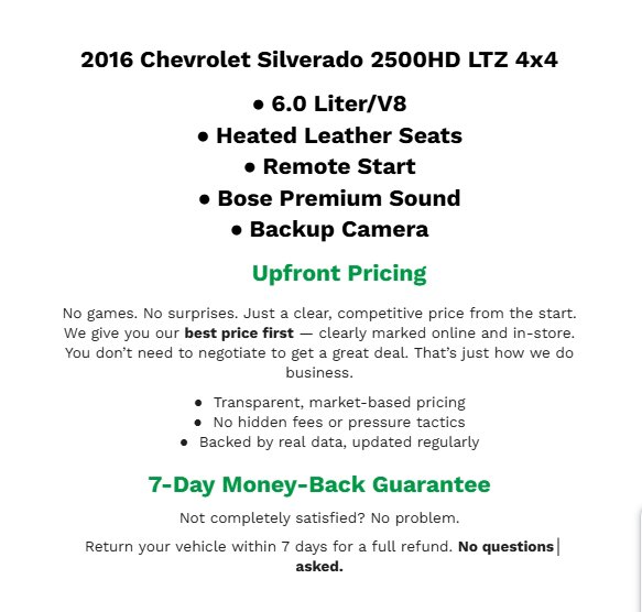 Used 2016 Chevrolet Silverado 2500 LTZ w/ LTZ Plus Package AWD/4WD image 2