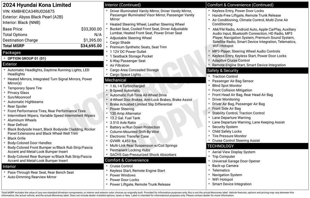 Used 2024 Hyundai Kona Limited image 30