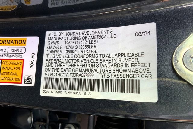 New 2024 Honda Accord EX image 14