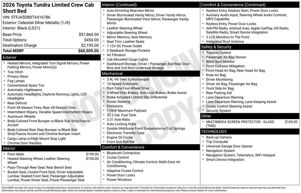 New 2026 Toyota Tundra Limited AWD/4WD image 7