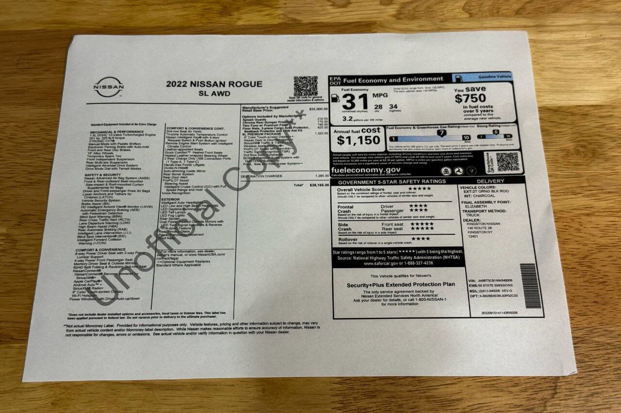 Used 2022 Nissan Rogue SL w/ SL Premium Package image 38