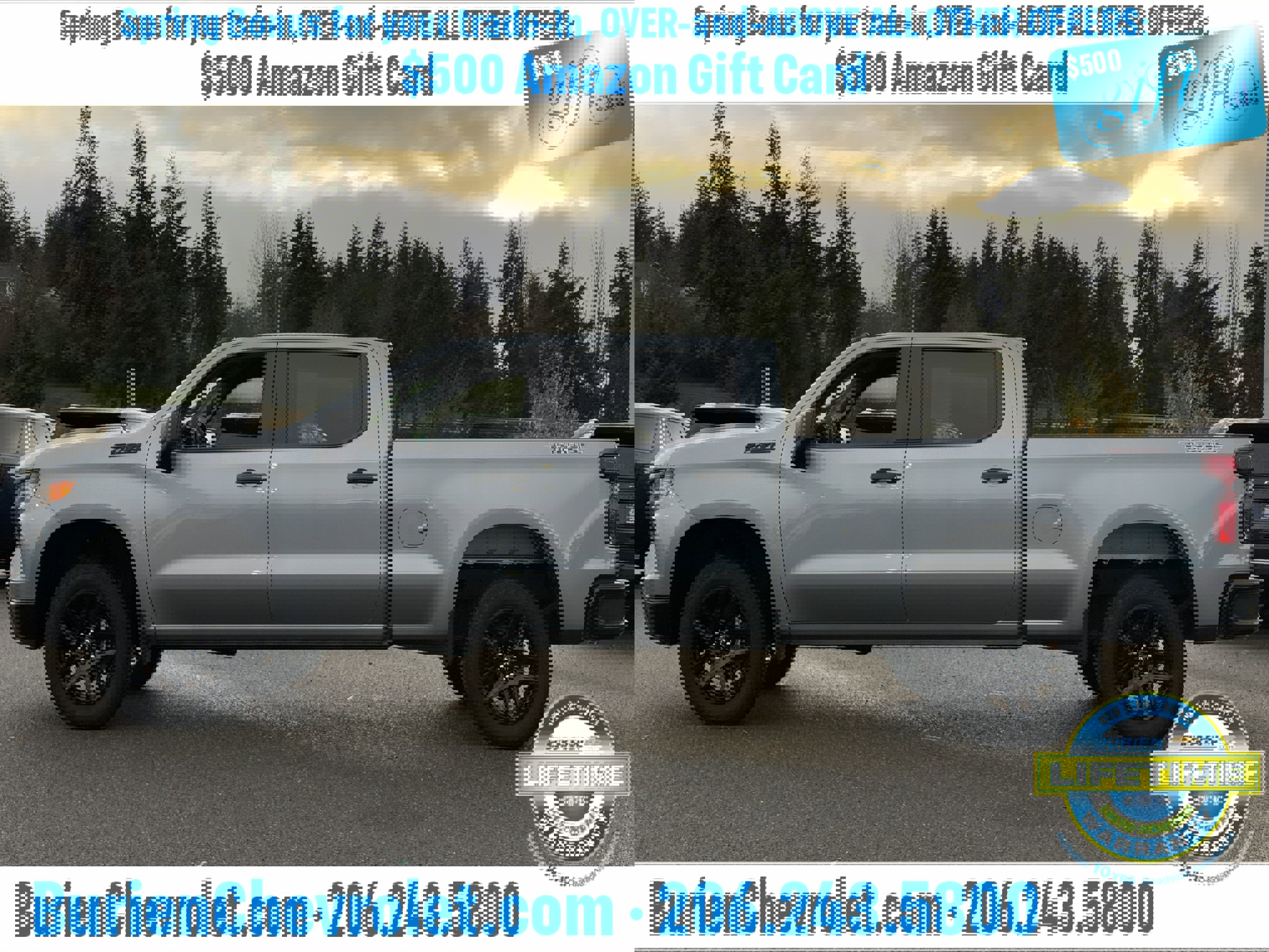 Used 2023 Chevrolet Silverado 1500 Custom Trail Boss w/ LPO, Dark Essentials Package image 2