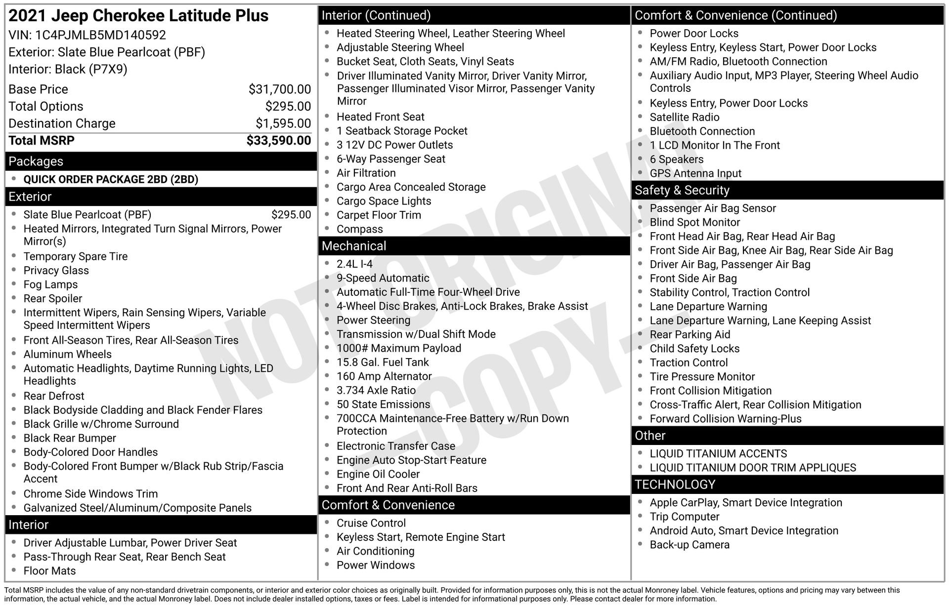 Used 2021 Jeep Cherokee Latitude Plus image 4